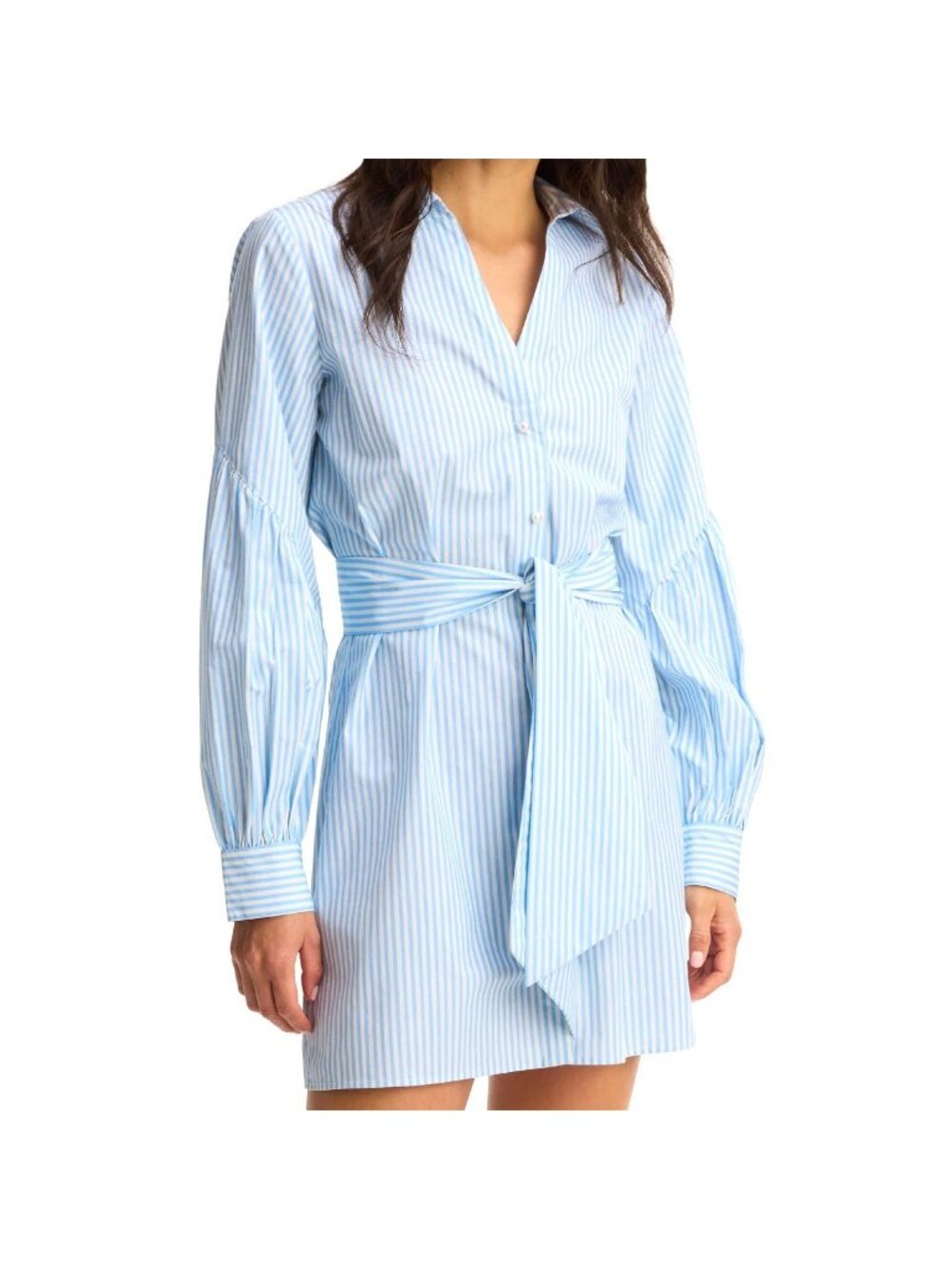 Allison New York Paisley Dress Blue Stripe Size Medium New